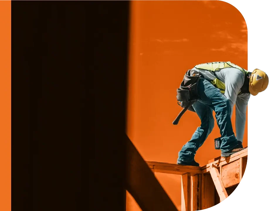 A roofing worker
